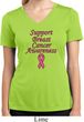 Support Breast Cancer Awareness Ladies Dry Wicking V-neck