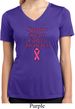 Support Breast Cancer Awareness Ladies Dry Wicking V-neck