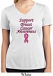 Support Breast Cancer Awareness Ladies Dry Wicking V-neck
