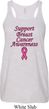 Support Breast Cancer Awareness Ladies Flowy Racerback