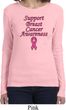 Support Breast Cancer Awareness Ladies Long Sleeve