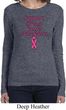 Support Breast Cancer Awareness Ladies Long Sleeve
