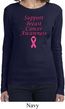 Support Breast Cancer Awareness Ladies Long Sleeve