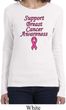 Support Breast Cancer Awareness Ladies Long Sleeve