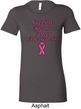 Support Breast Cancer Awareness Ladies Longer Length Shirt