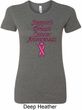Support Breast Cancer Awareness Ladies Longer Length Shirt