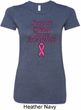 Support Breast Cancer Awareness Ladies Longer Length Shirt
