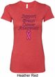 Support Breast Cancer Awareness Ladies Longer Length Shirt