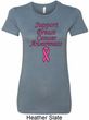 Support Breast Cancer Awareness Ladies Longer Length Shirt