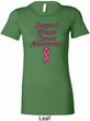Support Breast Cancer Awareness Ladies Longer Length Shirt