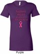 Support Breast Cancer Awareness Ladies Longer Length Shirt