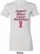 Support Breast Cancer Awareness Ladies Longer Length Shirt