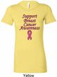 Support Breast Cancer Awareness Ladies Longer Length Shirt