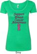 Support Breast Cancer Awareness Ladies Scoop Neck