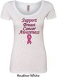 Support Breast Cancer Awareness Ladies Scoop Neck