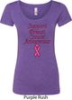 Support Breast Cancer Awareness Ladies Scoop Neck
