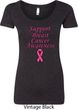 Support Breast Cancer Awareness Ladies Scoop Neck