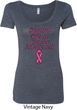 Support Breast Cancer Awareness Ladies Scoop Neck