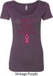 Support Breast Cancer Awareness Ladies Scoop Neck