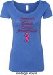 Support Breast Cancer Awareness Ladies Scoop Neck