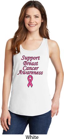 Support Breast Cancer Awareness Ladies Tank Top