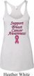 Support Breast Cancer Awareness Ladies Tri Blend Racerback