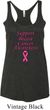 Support Breast Cancer Awareness Ladies Tri Blend Racerback