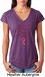 Support Breast Cancer Awareness Ladies Tri Blend V-neck