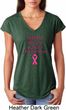 Support Breast Cancer Awareness Ladies Tri Blend V-neck