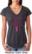 Support Breast Cancer Awareness Ladies Tri Blend V-neck