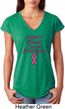 Support Breast Cancer Awareness Ladies Tri Blend V-neck