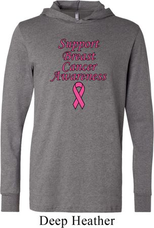 Support Breast Cancer Awareness Lightweight Hoodie