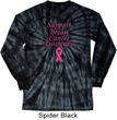Support Breast Cancer Awareness Long Sleeve Tie Dye Shirt