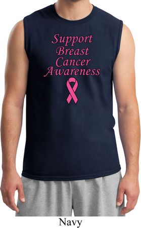 Support Breast Cancer Awareness Muscle Shirt