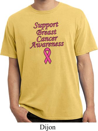 Support Breast Cancer Awareness Pigment Dyed T-shirt