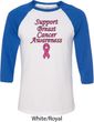 Support Breast Cancer Awareness Raglan Shirt