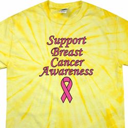 Support Breast Cancer Awareness Tie Dye T-shirt