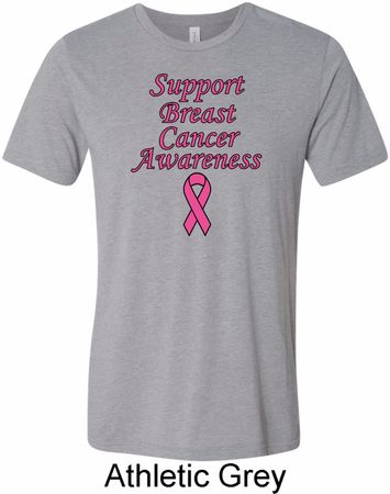 Support Breast Cancer Awareness Tri Blend Tee