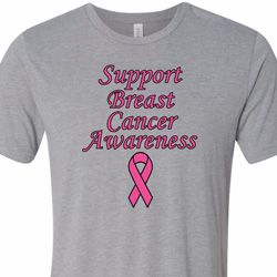 Support Breast Cancer Awareness Tri Blend Tee