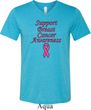 Support Breast Cancer Awareness Tri Blend V-neck