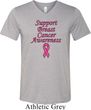 Support Breast Cancer Awareness Tri Blend V-neck