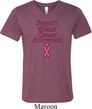 Support Breast Cancer Awareness Tri Blend V-neck