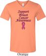 Support Breast Cancer Awareness Tri Blend V-neck