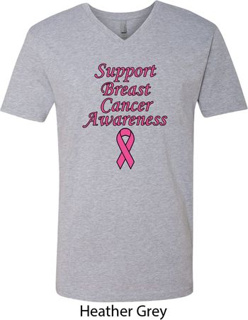 Support Breast Cancer Awareness V-neck