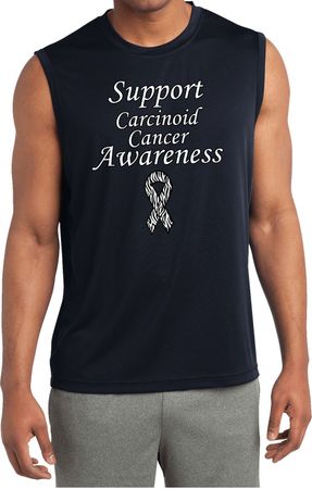 Support Carcinoid Cancer Awareness Dry Wicking Sleeveless Shirt
