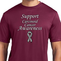 Support Carcinoid Cancer Awareness Dry Wicking T-shirt Support Carcinoid Cancer Awareness Dry Wicking T-shirt