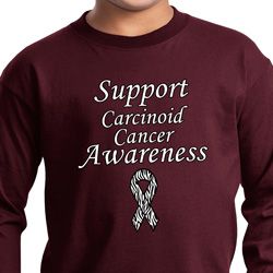 Support Carcinoid Cancer Awareness Kids Long Sleeve