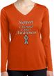 Support Carcinoid Cancer Awareness Ladies Dry Wicking Long Sleeve