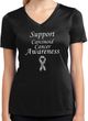 Support Carcinoid Cancer Awareness Ladies Dry Wicking V-neck