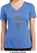 Support Carcinoid Cancer Awareness Ladies Dry Wicking V-neck